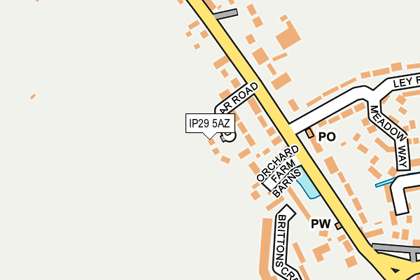 IP29 5AZ map - OS OpenMap – Local (Ordnance Survey)