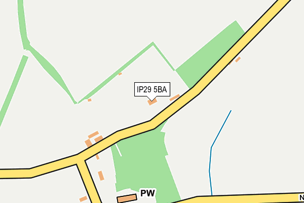 IP29 5BA map - OS OpenMap – Local (Ordnance Survey)