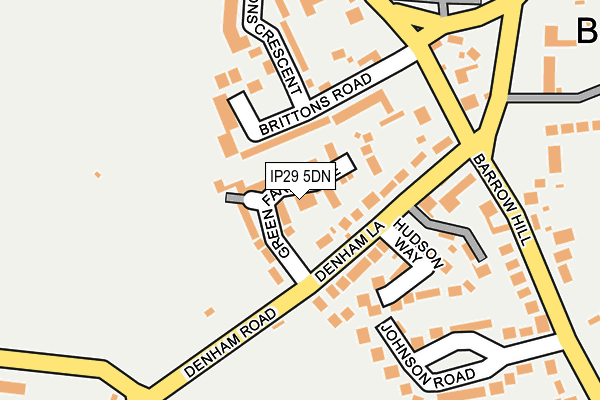 IP29 5DN map - OS OpenMap – Local (Ordnance Survey)