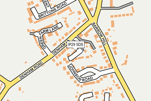 IP29 5DS map - OS OpenMap – Local (Ordnance Survey)