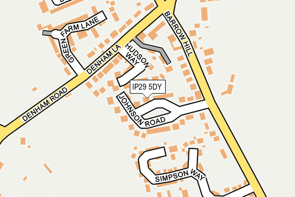 IP29 5DY map - OS OpenMap – Local (Ordnance Survey)