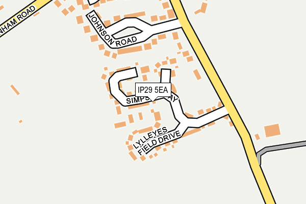 IP29 5EA map - OS OpenMap – Local (Ordnance Survey)