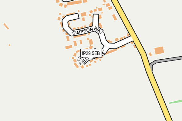 IP29 5EB map - OS OpenMap – Local (Ordnance Survey)