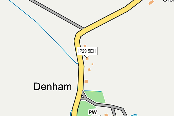 IP29 5EH map - OS OpenMap – Local (Ordnance Survey)