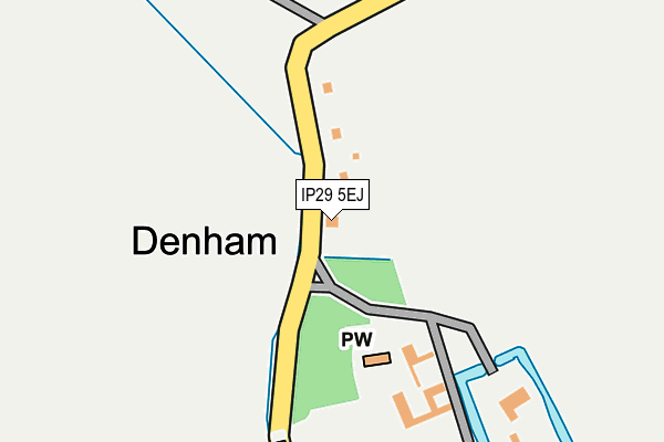 IP29 5EJ map - OS OpenMap – Local (Ordnance Survey)