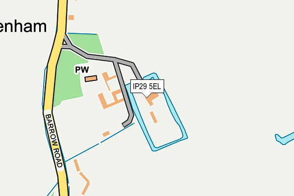 IP29 5EL map - OS OpenMap – Local (Ordnance Survey)