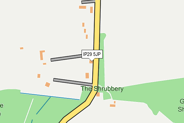IP29 5JP map - OS OpenMap – Local (Ordnance Survey)