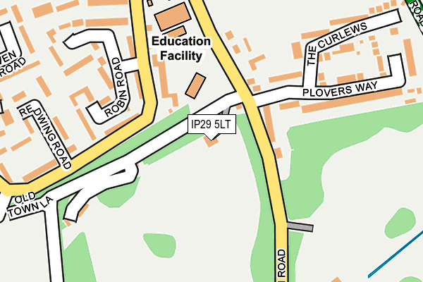 IP29 5LT map - OS OpenMap – Local (Ordnance Survey)