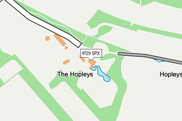 IP29 5PX map - OS OpenMap – Local (Ordnance Survey)