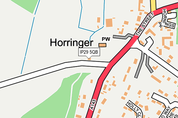 IP29 5QB map - OS OpenMap – Local (Ordnance Survey)