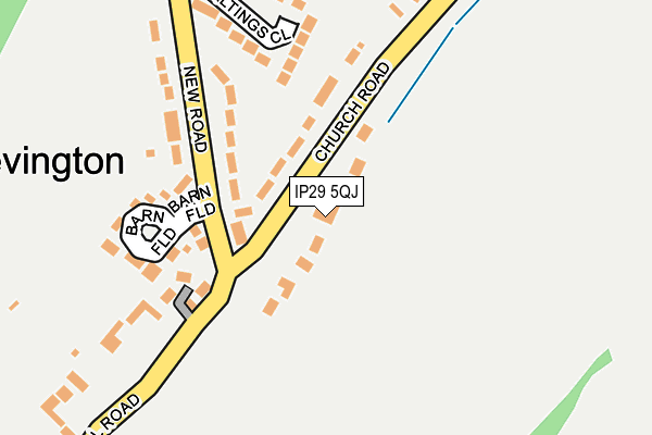 IP29 5QJ map - OS OpenMap – Local (Ordnance Survey)