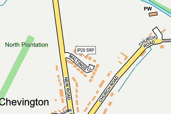 IP29 5RP map - OS OpenMap – Local (Ordnance Survey)