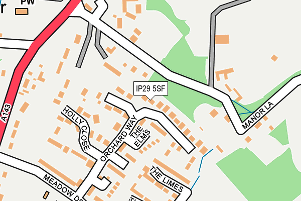 IP29 5SF map - OS OpenMap – Local (Ordnance Survey)