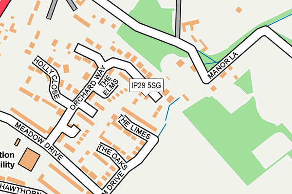 IP29 5SG map - OS OpenMap – Local (Ordnance Survey)