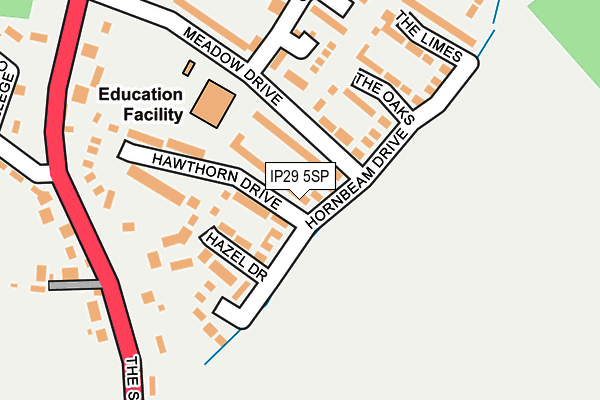 IP29 5SP map - OS OpenMap – Local (Ordnance Survey)