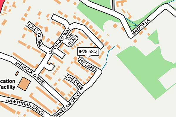 IP29 5SQ map - OS OpenMap – Local (Ordnance Survey)