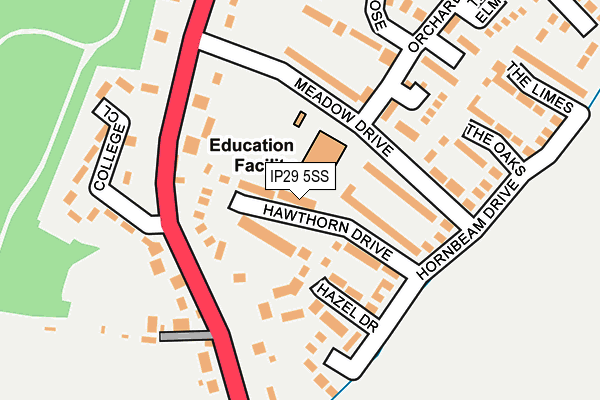 IP29 5SS map - OS OpenMap – Local (Ordnance Survey)