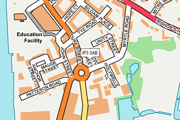 IP3 0AB map - OS OpenMap – Local (Ordnance Survey)