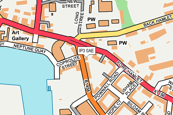 IP3 0AE map - OS OpenMap – Local (Ordnance Survey)