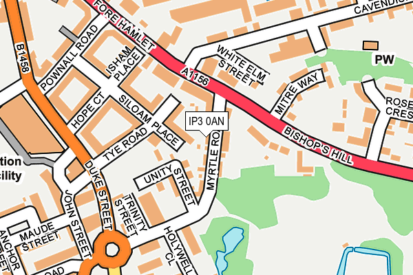 IP3 0AN map - OS OpenMap – Local (Ordnance Survey)