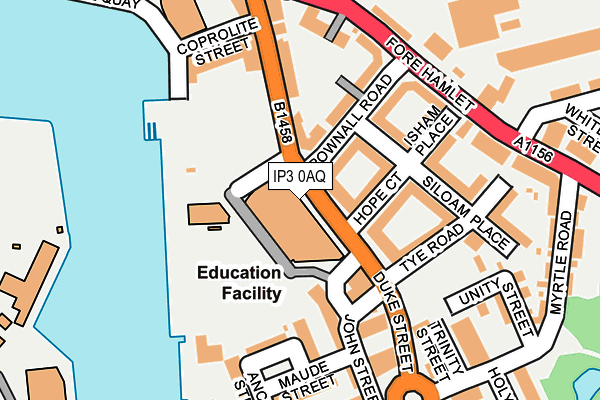 IP3 0AQ map - OS OpenMap – Local (Ordnance Survey)