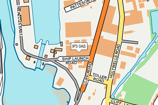 IP3 0AS map - OS OpenMap – Local (Ordnance Survey)