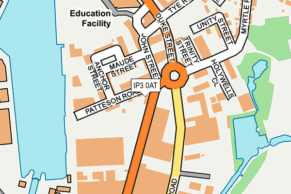 IP3 0AT map - OS OpenMap – Local (Ordnance Survey)