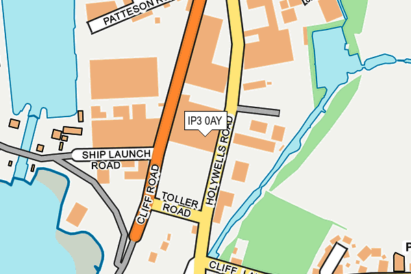 IP3 0AY map - OS OpenMap – Local (Ordnance Survey)