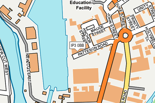 IP3 0BB map - OS OpenMap – Local (Ordnance Survey)