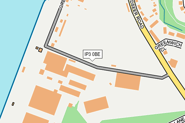 IP3 0BE map - OS OpenMap – Local (Ordnance Survey)