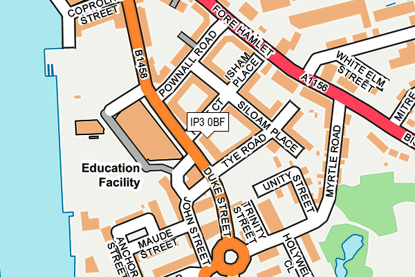 IP3 0BF map - OS OpenMap – Local (Ordnance Survey)