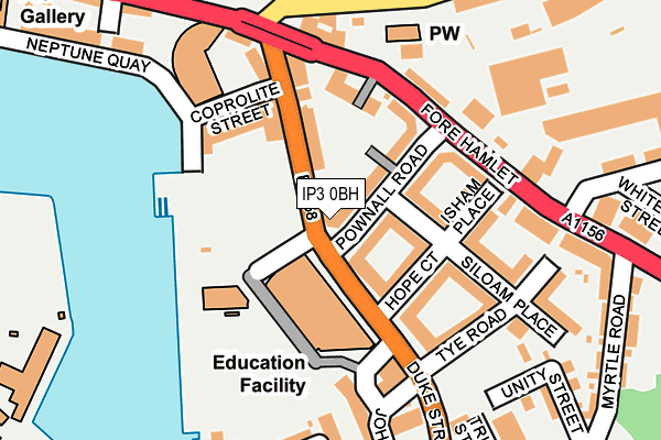 IP3 0BH map - OS OpenMap – Local (Ordnance Survey)