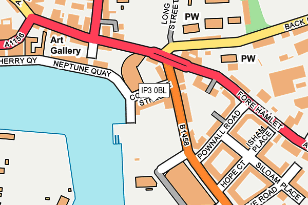 IP3 0BL map - OS OpenMap – Local (Ordnance Survey)