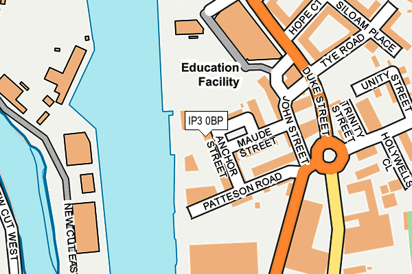 IP3 0BP map - OS OpenMap – Local (Ordnance Survey)