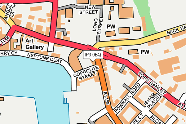 IP3 0BQ map - OS OpenMap – Local (Ordnance Survey)