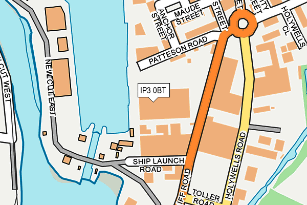 IP3 0BT map - OS OpenMap – Local (Ordnance Survey)