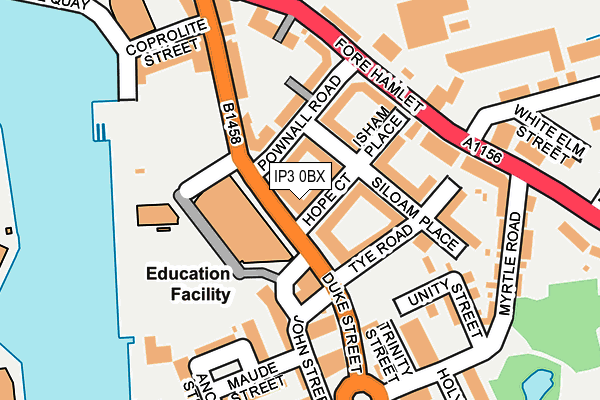 IP3 0BX map - OS OpenMap – Local (Ordnance Survey)