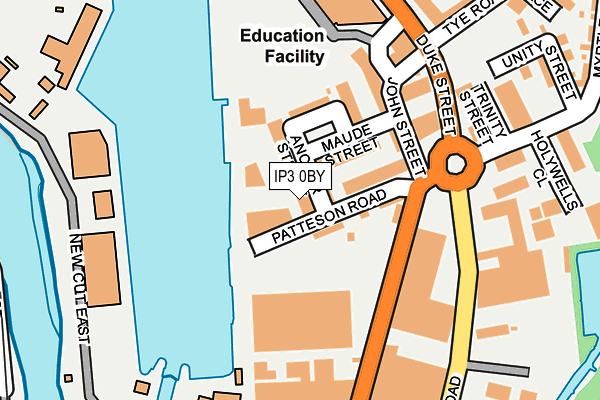 IP3 0BY map - OS OpenMap – Local (Ordnance Survey)