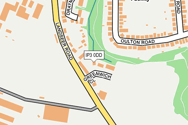 IP3 0DD map - OS OpenMap – Local (Ordnance Survey)