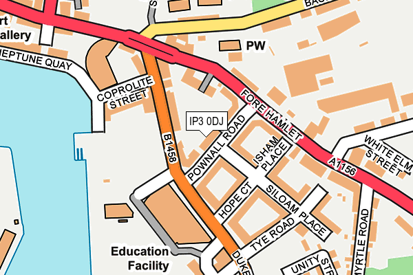 IP3 0DJ map - OS OpenMap – Local (Ordnance Survey)