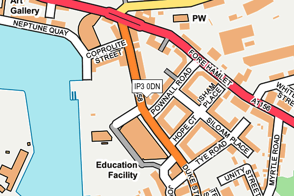 IP3 0DN map - OS OpenMap – Local (Ordnance Survey)