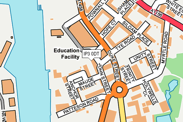 IP3 0DT map - OS OpenMap – Local (Ordnance Survey)