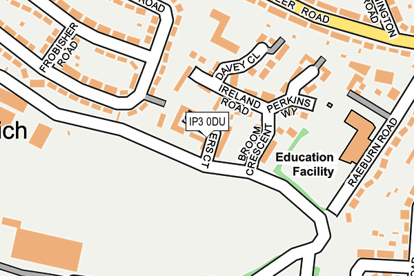 IP3 0DU map - OS OpenMap – Local (Ordnance Survey)