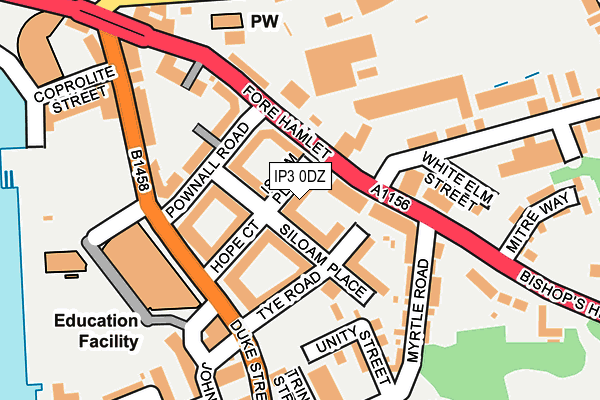 IP3 0DZ map - OS OpenMap – Local (Ordnance Survey)