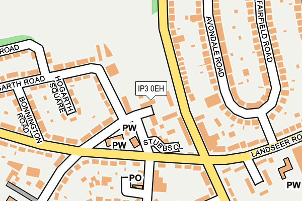 IP3 0EH map - OS OpenMap – Local (Ordnance Survey)