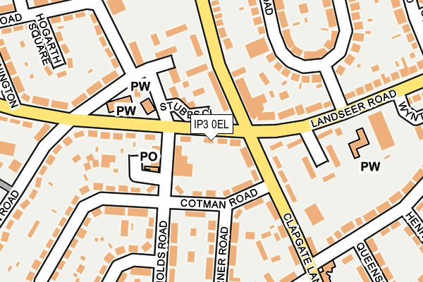 IP3 0EL map - OS OpenMap – Local (Ordnance Survey)