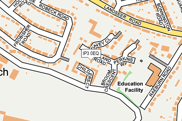 IP3 0EQ map - OS OpenMap – Local (Ordnance Survey)