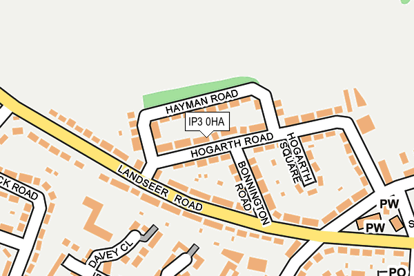 IP3 0HA map - OS OpenMap – Local (Ordnance Survey)