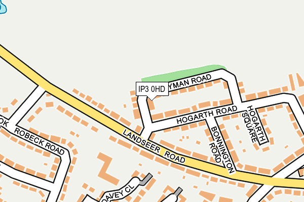 IP3 0HD map - OS OpenMap – Local (Ordnance Survey)