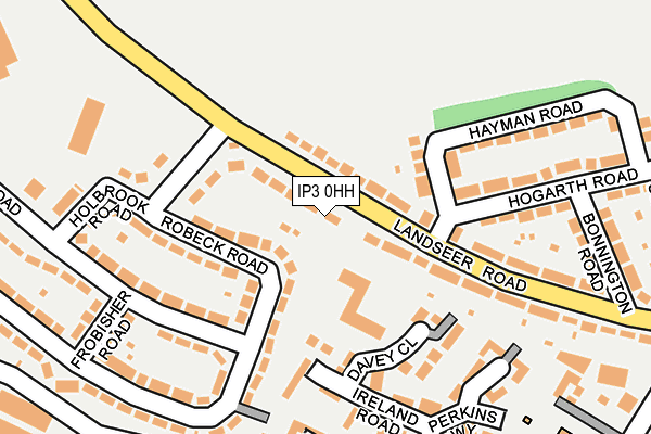 IP3 0HH map - OS OpenMap – Local (Ordnance Survey)